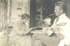 Jan Oeltjen mit Johanna Feuereisen, um 1909